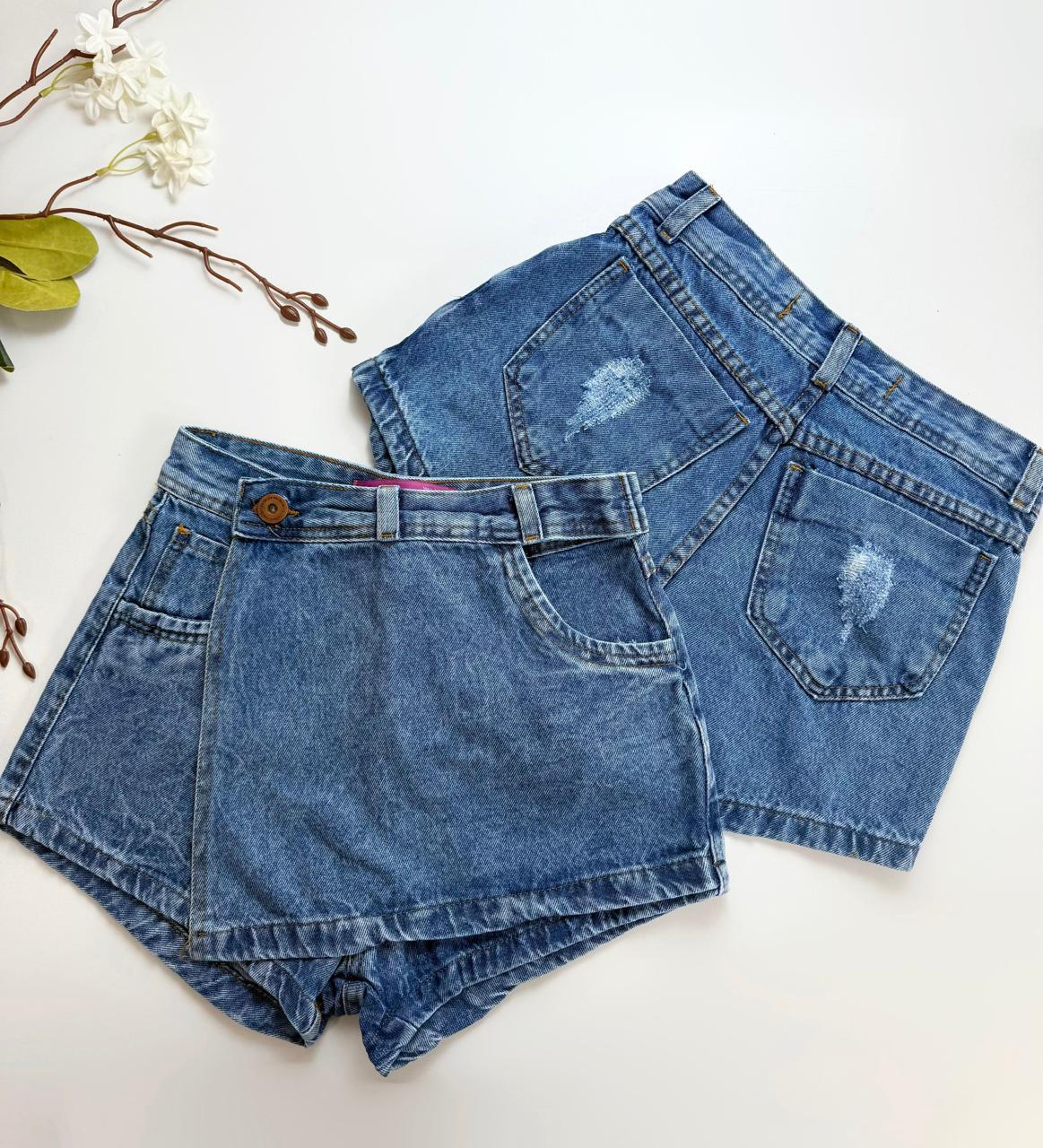 Short pollera en tela rigida